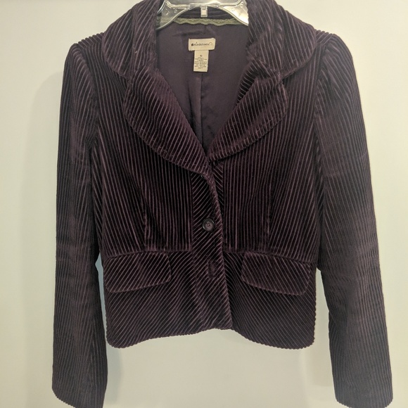 Anthropologie Elevenses lined purple jacket, sz 6 - Picture 3 of 3